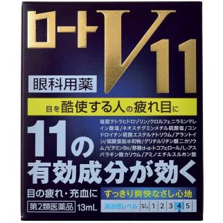 Rohto V11 капли для глаз от усталости, воспаления, зуда, витамины, аминокислоты, 4 индекс 13мл