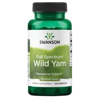 Swanson Wild Yam Дикий ямс (дискорея мохнатая) 400 мг, 60 капсул