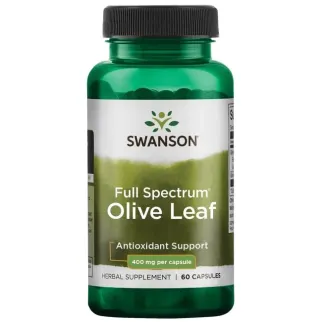 Swanson Листья оливы Full Spectrum Olive Leaf, 400 мг, 60 капс.