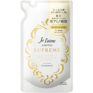 KOSE Jureme Amino Supreme Satin Sleek Восстанавливающий кондиционер для волос, запасной блок, 350 мл