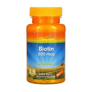 Thompson Biotin 800 мкг Биотин для кожи, волос и ногтей, 90 таблеток