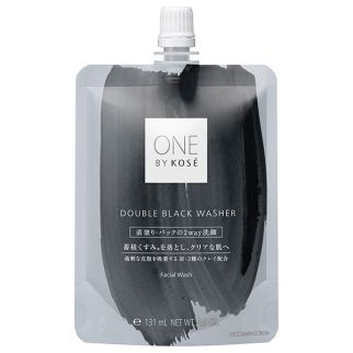 ONE BY KOSE Double Black Washer Foam Маска-пенка для глубокого очищения кожи, 140г