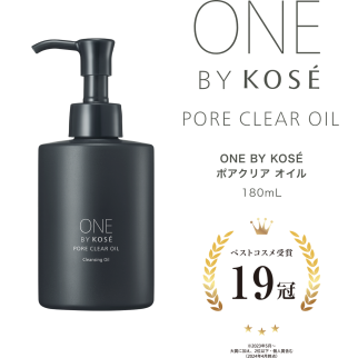ONE BY KOSE Pore Clear Oil Гидрофильное масло для демакияжа и глубокого очищения пор, 180 мл