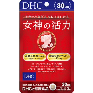 DHC Goddess Vitality женьшень, эластин, коллаген, плацента, маточное молочко 90 таблеток. До 05/2027