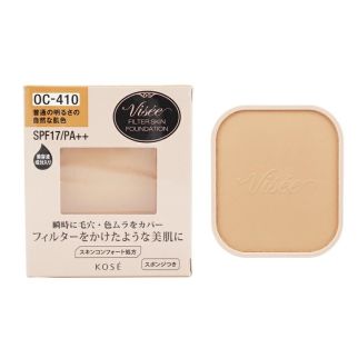 Kose Visee Riche Filter Skin Foundation SPF17 PA++ Пудровая тональная основа, сменный блок, ОС-410, 10 г