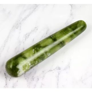 Dongguan Массажная палочка из натурального минерального камня для лица, 110 мм, нефрит