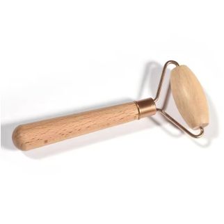 Zhuzhou Роликовый массажер Ju для ухода за кожей лица, односторонний, дерево