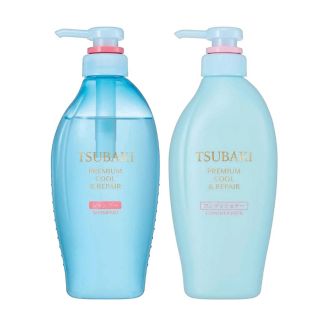 Shiseido Tsubaki Premium Cool & Repair Set Шампунь и кондиционер, охлаждение и восстановление, набор 2х450 мл