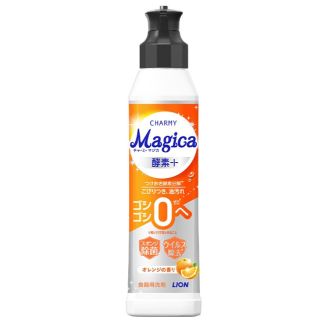 LION Charmy Magica Enzyme+ Средство для мытья посуды с ферментами, аромат апельсина, 220 мл