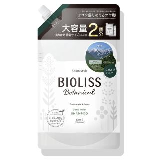 KOSE SS Bioliss Botanical Shampoo Увлажняющий шампунь, аромат яблоко и пион, пополнение 680 мл