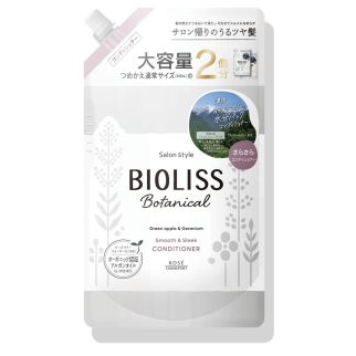 KOSE SS Bioliss Botanical Hair Conditioner Разглаживающий кондиционер для волос, аромат яблоко и герань, пополнение 680 мл