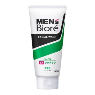 Kao Mens Biore Acne Care Face Wash Мужская пенка для умывания кожи с акне, 130 г