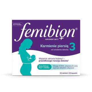 Вітаміни Фемібіон 3 (Femibion) грудне вигодовування , 28 таблеток + 28 капсул