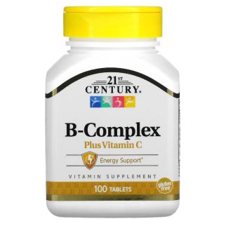 Вітамінний комплекс B-Complex + Vitamin C, 100 таблеток (21st Century)