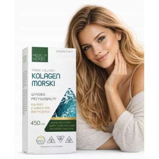 2x Medica Herbs МОРСКОЙ РЫБНЫЙ КОЛЛАГЕН 60 капсул – Крепкие Суставы, Кости, Упругая Кожа