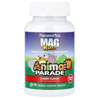Animal Parade® MagKidz™ — Магній для дітей, жувальні таблетки, 90 шт (Nature’s Plus)