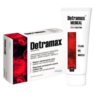 Детрамакс (Detramax), 60 табл. + гель, 100 мл, Польща