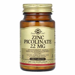Цинк піколінат 22 мг, 100 таблеток (Solgar)